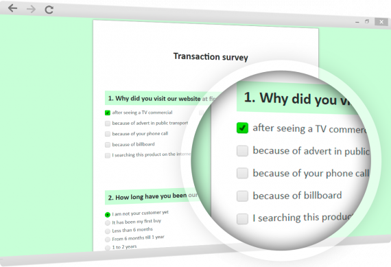 Online transactional surveys