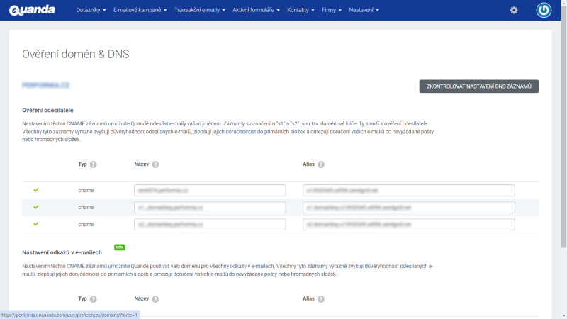 DNS Settings Quanda