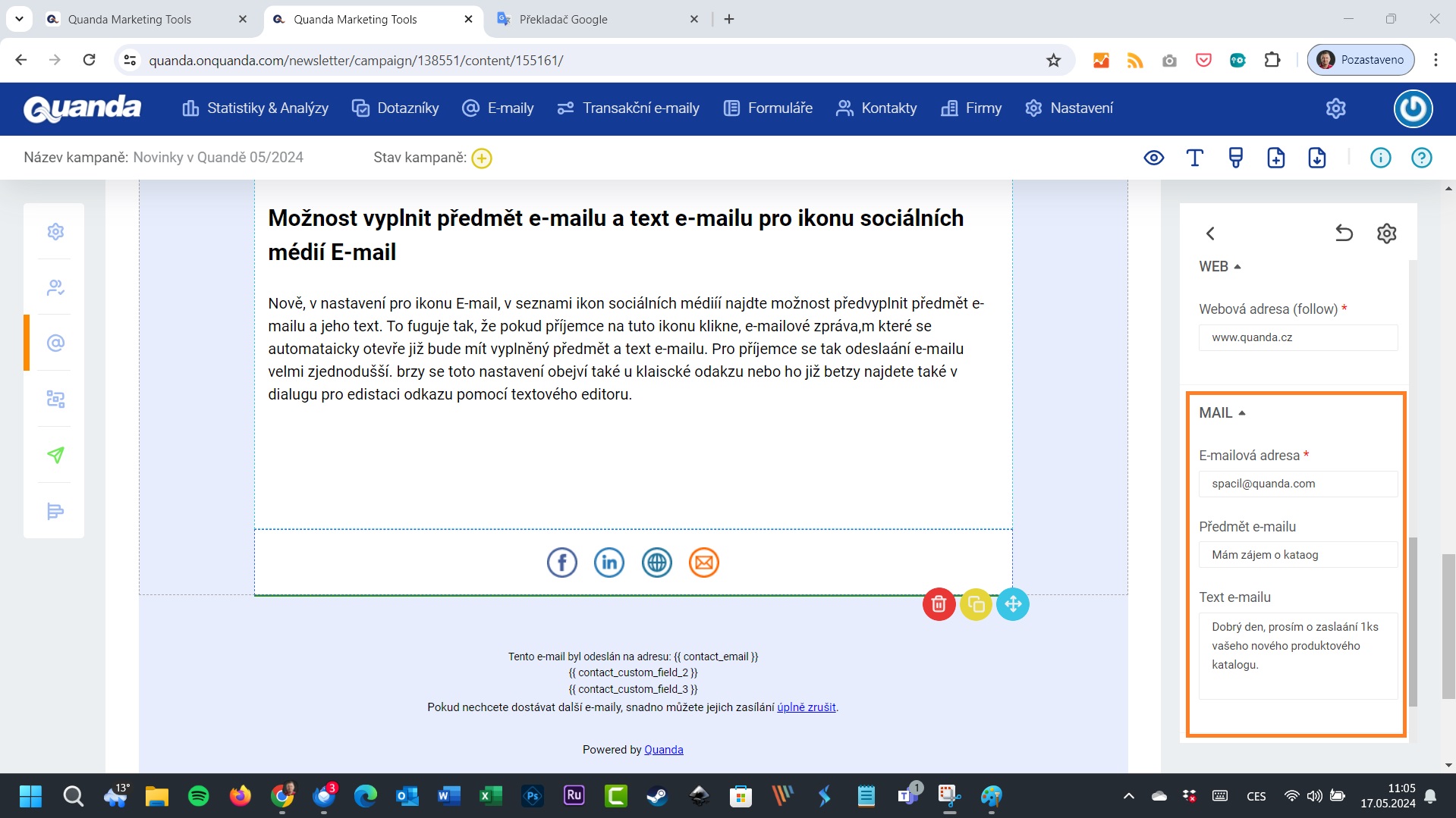 odeslat email
